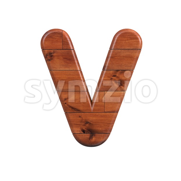 Capital wooden letter V