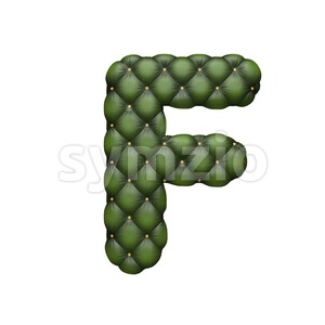 sofa letter F - Upper-case 3d font Stock Photo