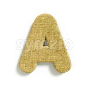 jute letter A - Capital 3d character Stock Photo