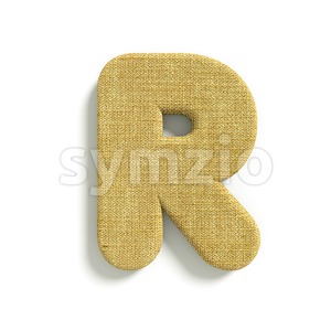 Hessian letter R - Uppercase 3d font Stock Photo