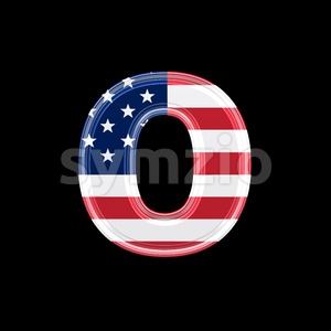 American font O - Small 3d letter Stock Photo