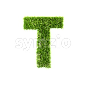 herb character T - Uppercase 3d letter Stock Photo