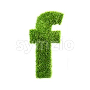 green herb letter F - Small 3d font Stock Photo