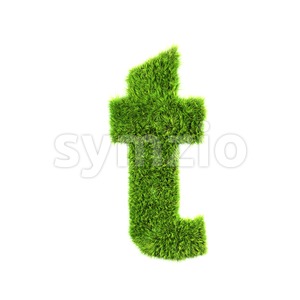 green herb letter T - Lower-case 3d font Stock Photo