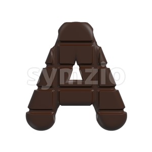 cacao letter A - Capital 3d character Stock Photo