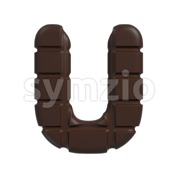 Cacao 3d letter U