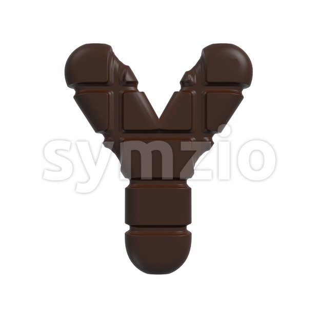 Upper-case cacao font Y