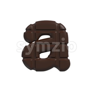 cacao font A - Lowercase 3d letter Stock Photo