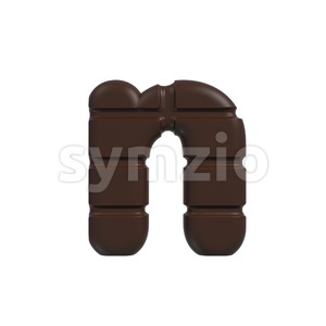 Lower-case cacao letter N - Small 3d font Stock Photo
