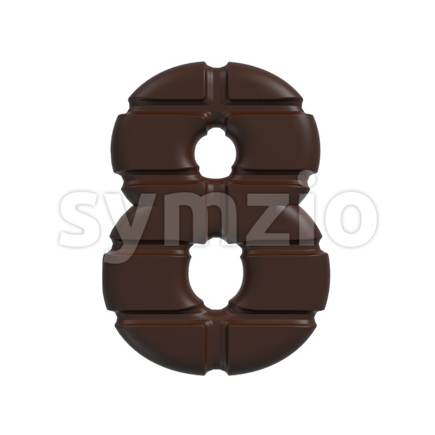 Chocolate digit 8