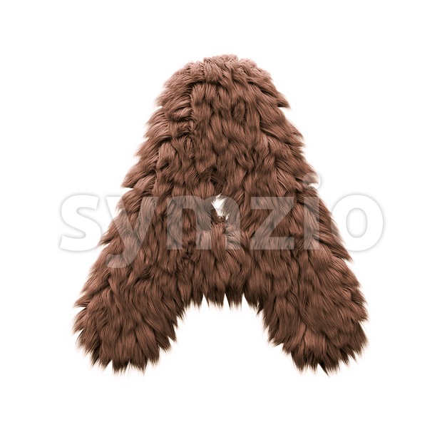 yeti letter A - Capital 3d character Stock Photo