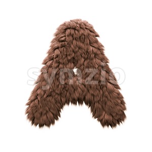 yeti letter A - Capital 3d character Stock Photo