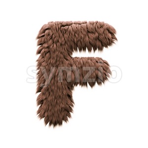 yeti letter F - Upper-case 3d font Stock Photo