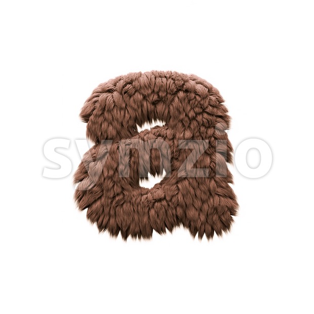yeti font A - Lowercase 3d letter Stock Photo