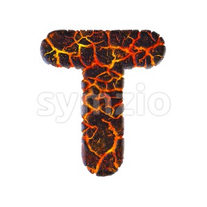 inferno character T - Uppercase 3d letter Stock Photo