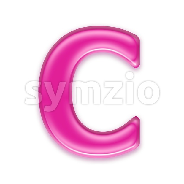 3d girly font C - Capital 3d letter Stock Photo