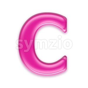 3d girly font C - Capital 3d letter Stock Photo