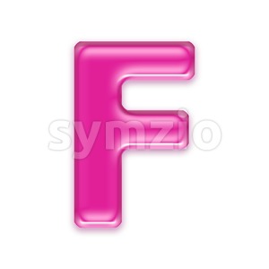 girly letter F - Upper-case 3d font Stock Photo