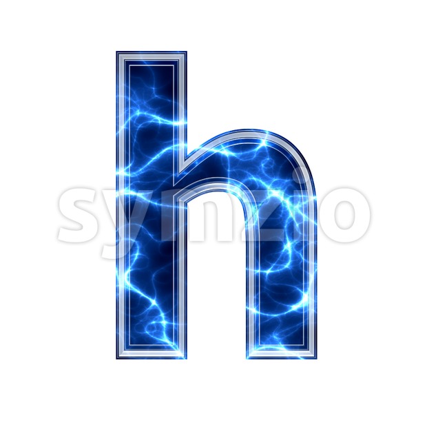 Blue power font H