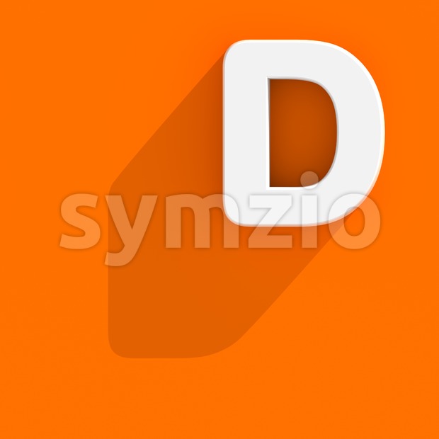 web design font D - Capital 3d character Stock Photo