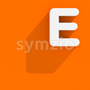 3d Capital character E with web design style - Upper-case 3d letter Stock Photo