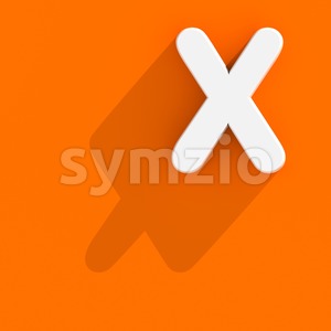 3d Upper-case character X with web design style Stock Photo