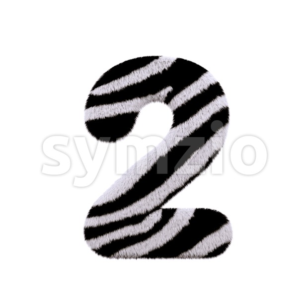 Zebra digit 2